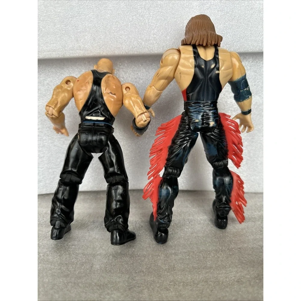 Vintage WCW Kevin Nash Slam N Crunch Konnan Figures 1999 Toy Biz WWF WWE
